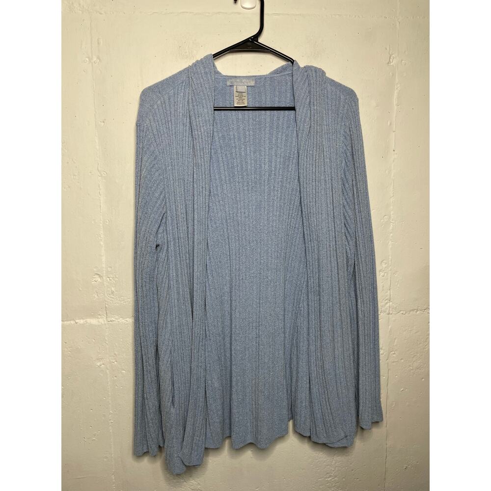 Barefoot Dreams CozyChic Ultra Lite Oasis Ribbed Cardigan Lake Blue Size XL